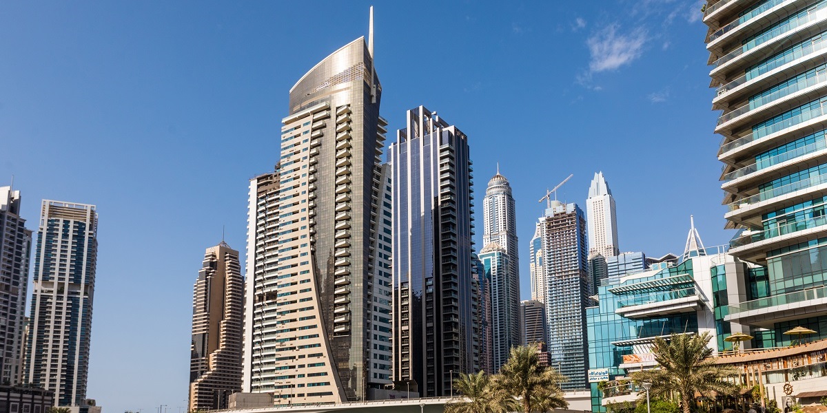 Panorama of the luxury center of Dubai,Dubai,United Arab Emirates